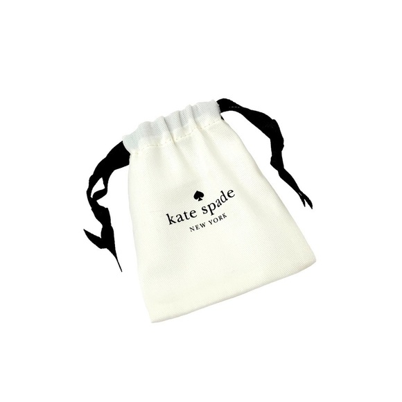 kate spade NEW YORK Jewelry dust bag Light cream with Black drawstring NEW - Picture 1 of 3